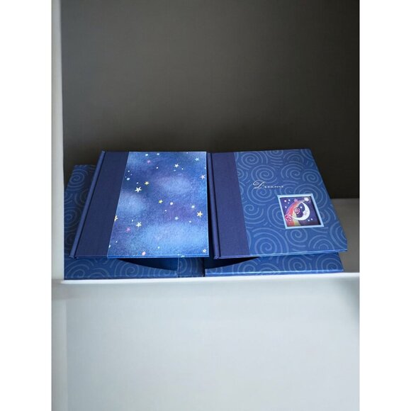 Dream Book & Journal Gift Set - Blue Portfolio Case With Moon & Stars Design - Picture 8 of 11